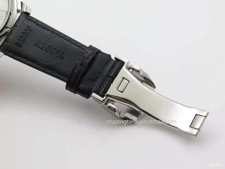 MIROTIME 0601 Breathable Portuguese Tourbillon Mystere SS TF Best Edition White Dial on Black Croc Leather Strap 7384